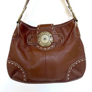 Franco Sarto Brown Leather Shoulder Bag